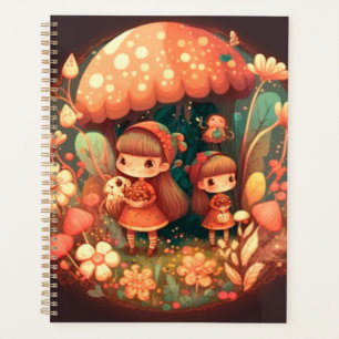 Two cute little girls elves planner