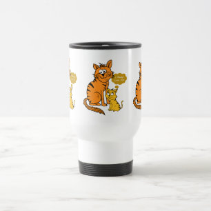 two cute, loving tigers I always love you Travel Mug