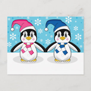 Two Cute Penguins Postcard