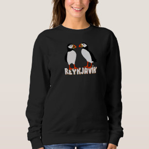 Two Cute Puffins From Reykjavík Iceland  1 Sweatshirt