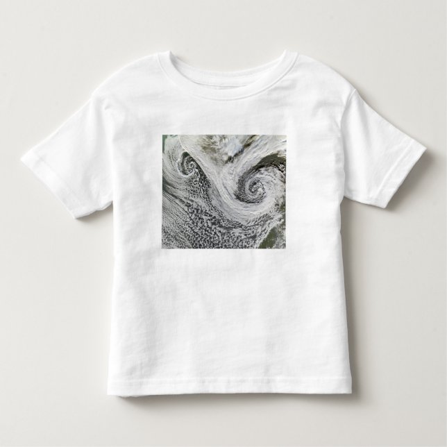 Two cyclones formed in tandem south of Iceland Toddler T-Shirt (Front)