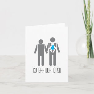 Two Dads and a Son - Congratulations!! Card