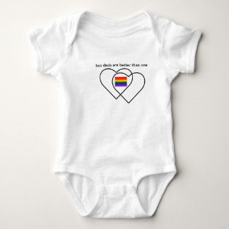 two dads are better than one gay pride baby bodysuit