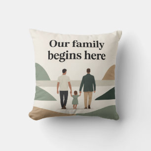 Two dads baby shower cushion