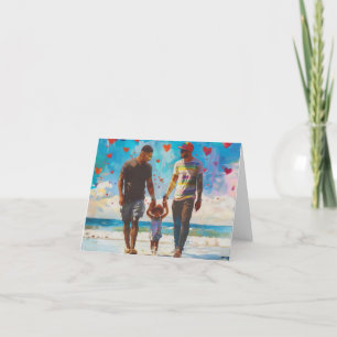 Two Dads Digital Art Holiday Card