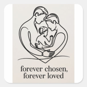Two dads expecting baby square sticker