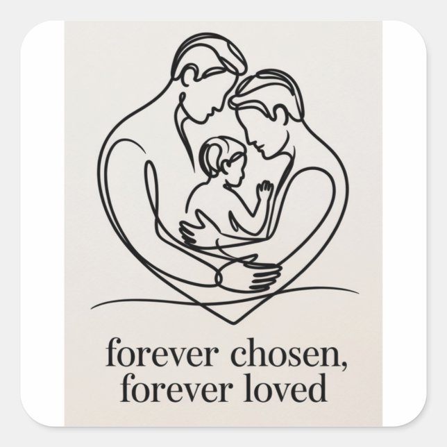 Two dads expecting baby square sticker (Front)