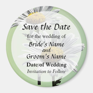 Two Daisies in Sunshine Save the Date Magnet