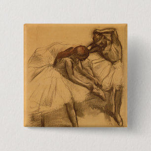 Two Dancers 15 Cm Square Badge