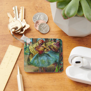 Two Dancers by Edgar Degas, Vintage Ballet Art Key Ring