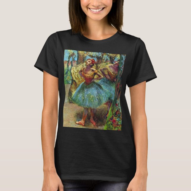 Two Dancers by Edgar Degas, Vintage Ballet Art T-Shirt (Front)
