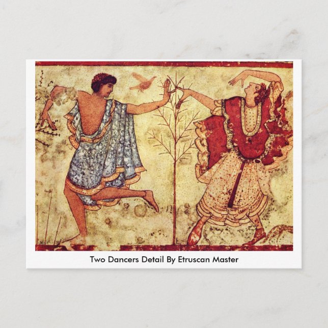 Two Dancers Detail By Etruscan Master Postcard (Front)