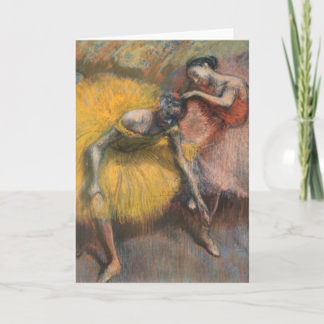 Two Dancers, Yellow and Pink | Edgar Degas Card (Front)