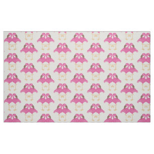 Two dancing flamingos fabric