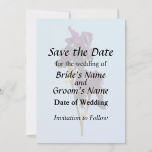 Two Dark Purple Irises Save the Date