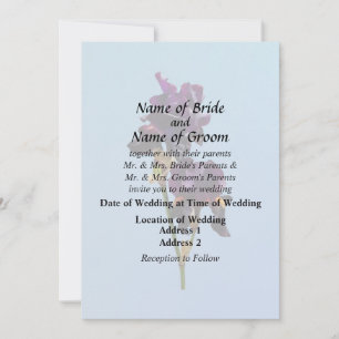 Two Dark Purple Irises Wedding Supplies Invitation