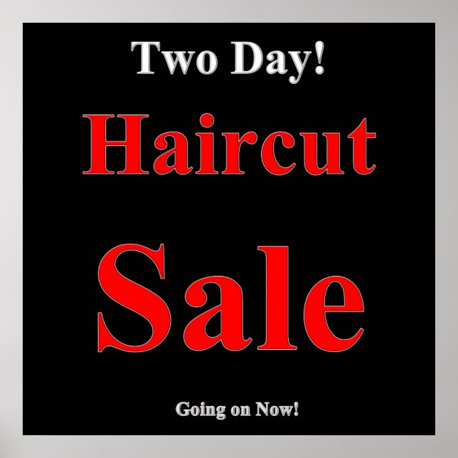 Two Day Haircut Sale Poster Matte (Front)
