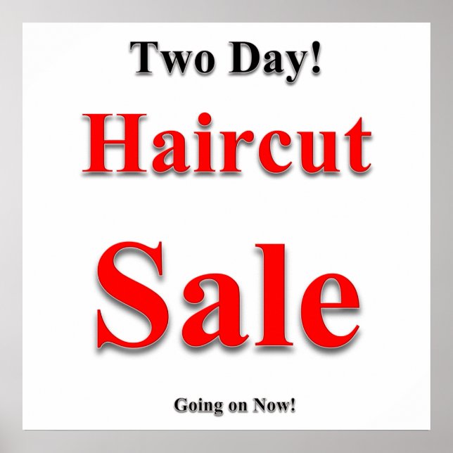 Two Day Haircut Sale Poster Matte (Front)