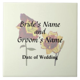 Two Daylilies having a Chat Wedding Products Tile