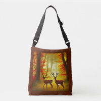 Two deer in an Autumn Forest / Woods