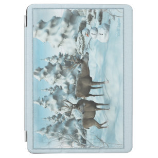 Two Deers and a Snowman iPad Air Cover