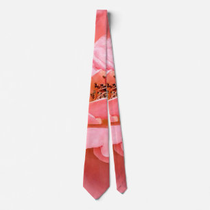 Two Delicate Pink Roses Tie