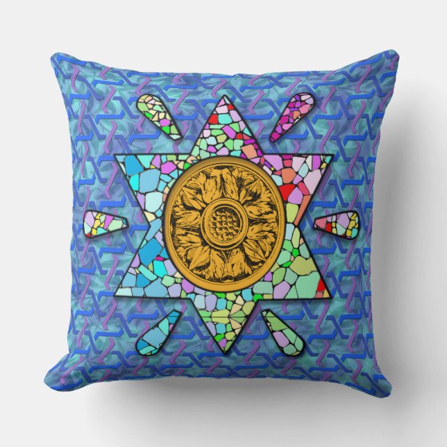 Two different Star of David motifs Cushion (Front)