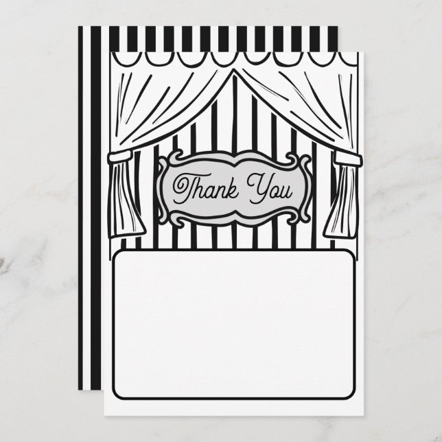 Two Dimensional Comic Style Thank You (Front/Back)