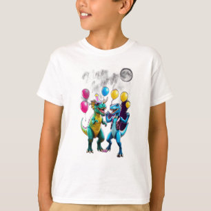 Two dinosaurs dancing like they’re at a party. T-Shirt