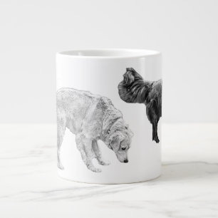 Two-Dog Sniffari in Fine Grain Large Coffee Mug