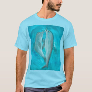Two Dolphins Playing Wild and Free in the Ocean T-Shirt
