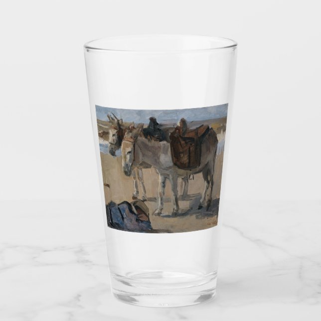 Two Donkeys (by Isaac Israels) Glass (Front)