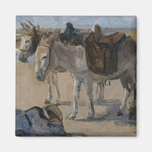 Two Donkeys (by Isaac Israels) Magnet