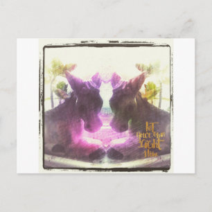 Two Donkeys Let Your Light Shine Postcard