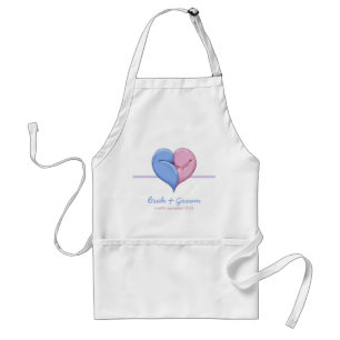 Two Doves One Heart Wedding Apron