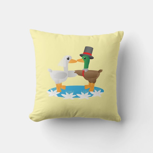 Two Ducks, One Pond, Forever Cushion (Front)