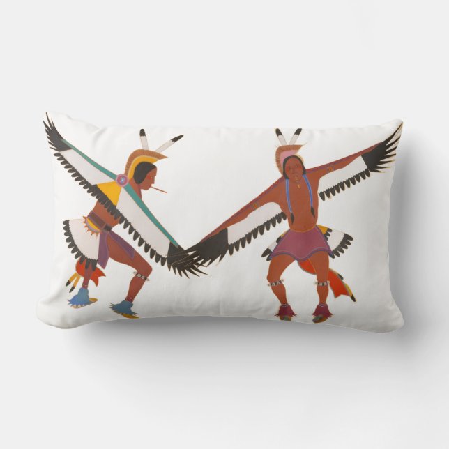 Two Eagle Dancers Lumbar Cushion (Front)