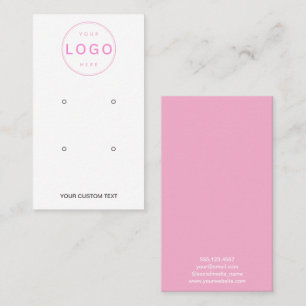 Two Earring Display Card Logo Jewelery Display