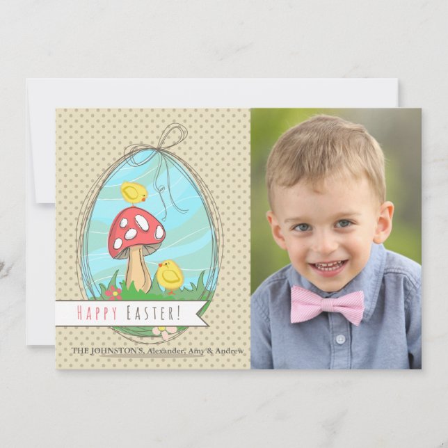 Two Easter Chicks Photo Card (Front)