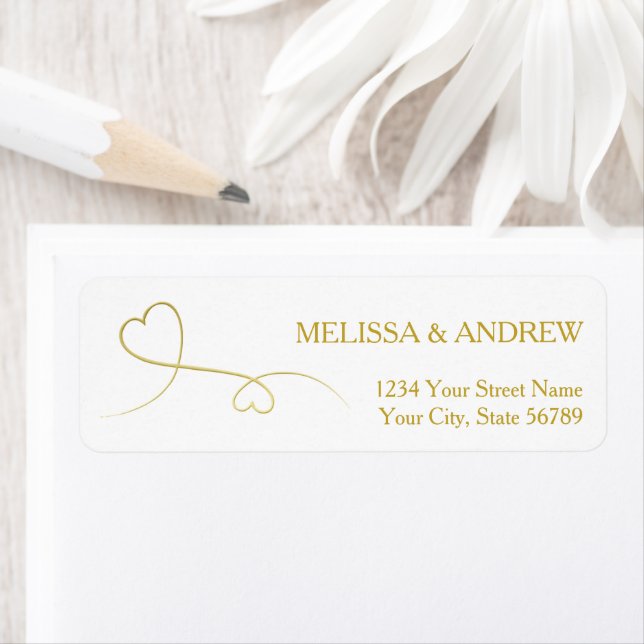 Two Elegant Gold Hearts (Insitu)