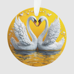 Two Elegant Swans Ornament
