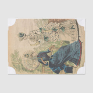 Two Elegant Victorian Women Tissue Paper