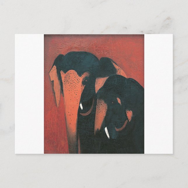 Two Elephants by Amrita Sher-Gil Postcard (Front)