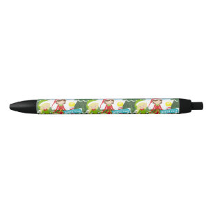 Two Elves at the North Pole Black Ink Pen
