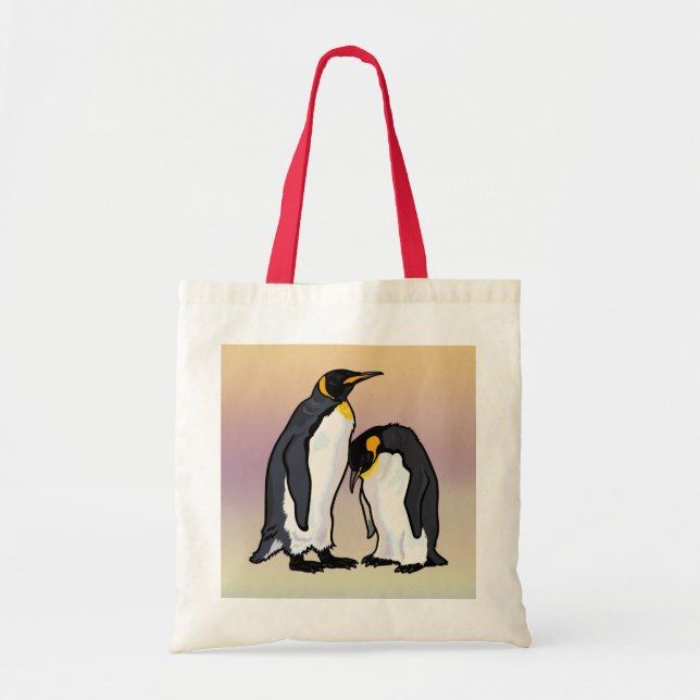 two emperor penguins tote bag (Front)