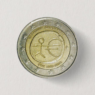 Two Euro Greek coin button