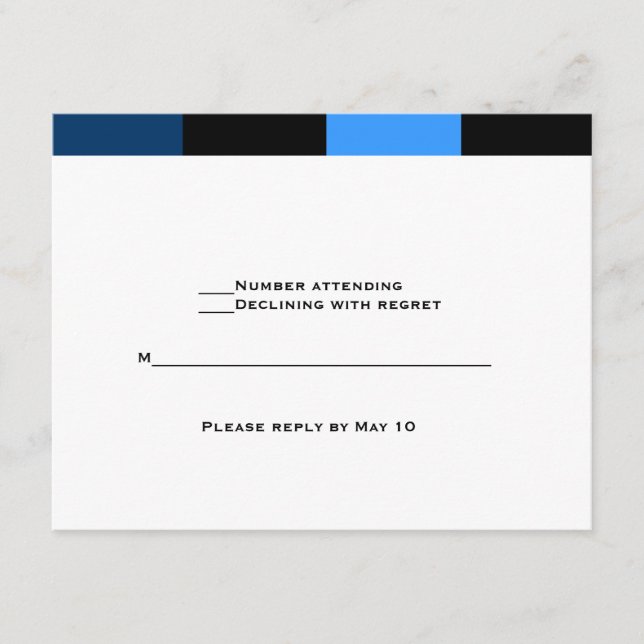 Two Event Barak Zachary Bar Mitzvah Reception Card (Front)