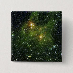 Two extremely bright stars 15 cm square badge