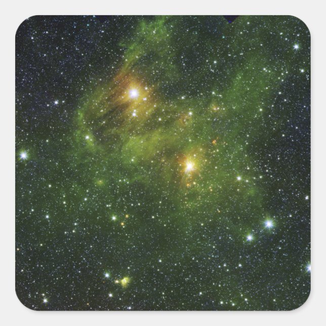 Two extremely bright stars square sticker (Front)
