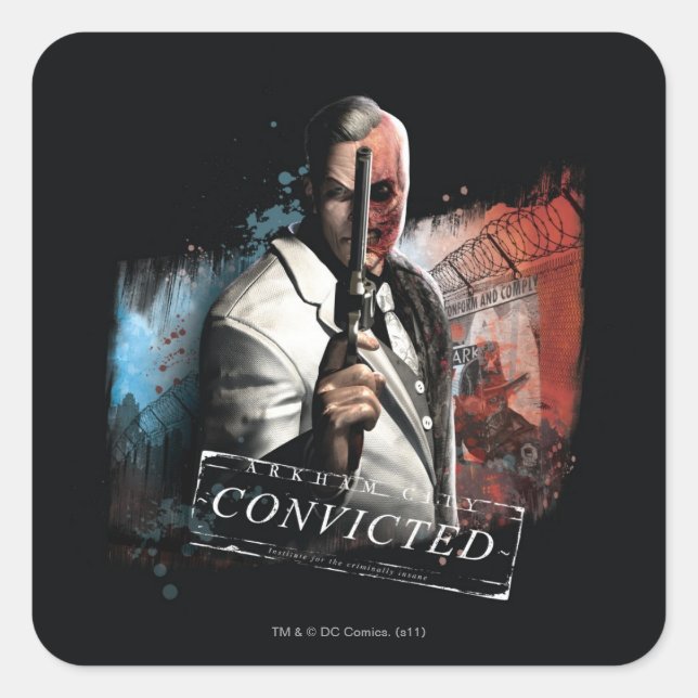 Two-Face - Convicted Square Sticker (Front)